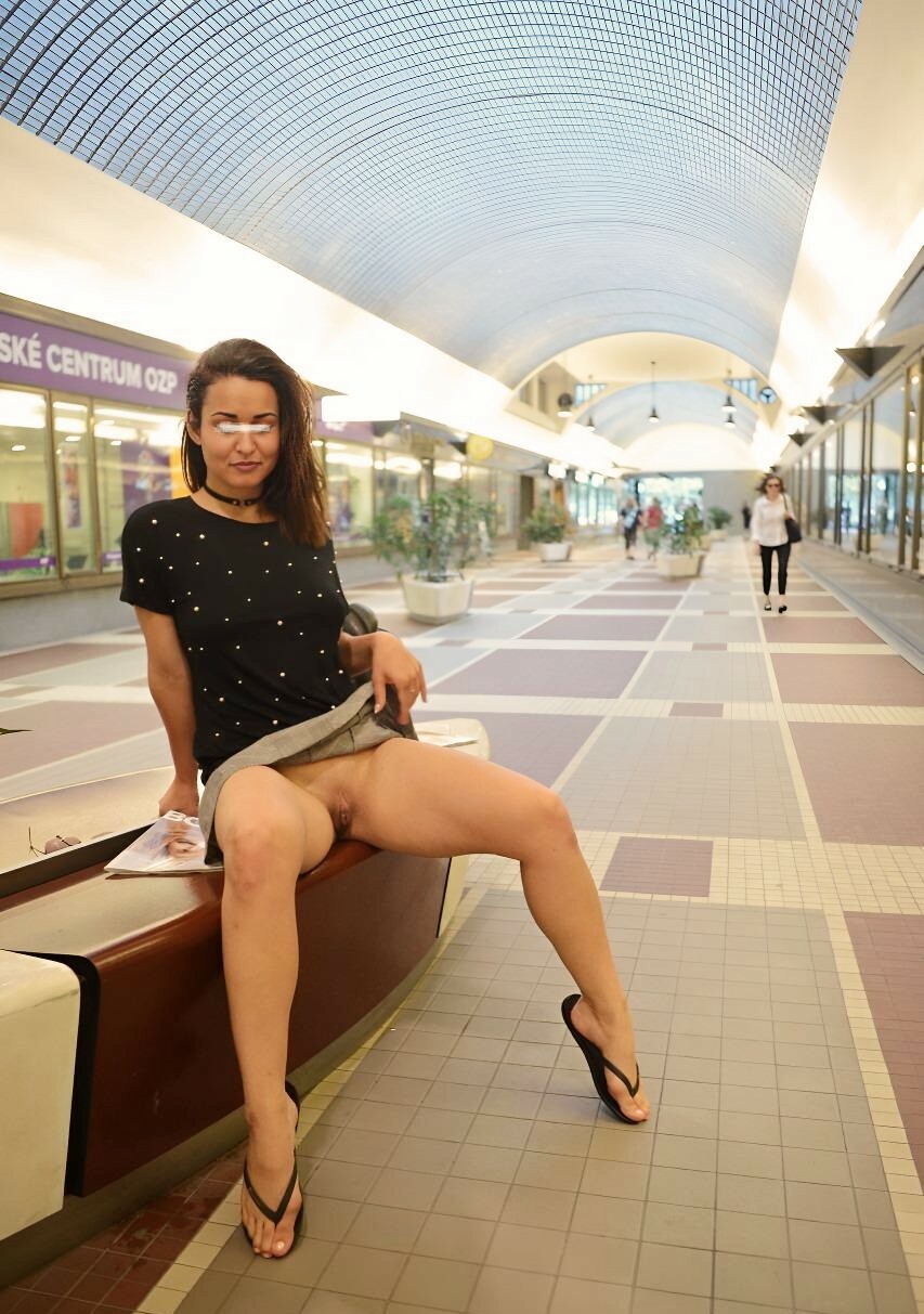 Thays public flashing exhibitionist sexy wife — 30