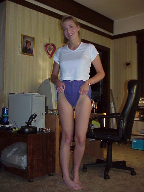 Horny blonde, slut wife interacts on the internet. — 8