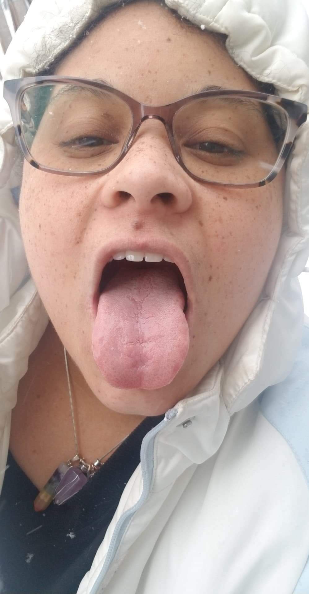 Cum all over my freckles and my tongue daddy! — 46